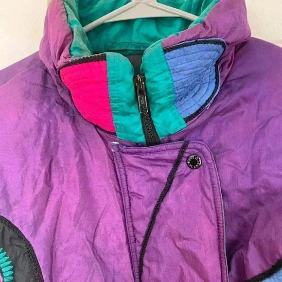 American Vintage Women's multi Jacket size small still oversized and baggy look - Picture 3 of 4